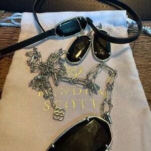 Kendra Scott Black and Silver Jewelry Set